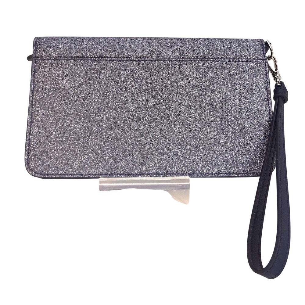 Kate Spade New York‎ Glitter Wristlet Clutch Grey Removable Strap NWOT